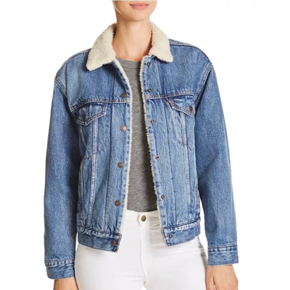 Levi’s Sherpa-Trimmed Denim Trucker Jacket